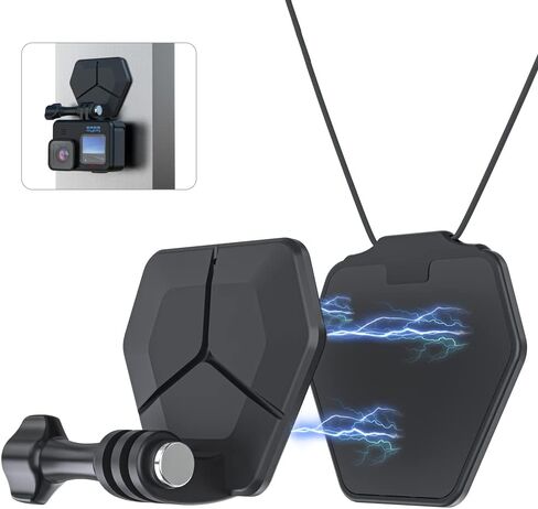 سوريو حامل كاميرا اكشن مغناطيسي، حامل مغناطيسي على الصدر مع حزام للرقبة متوافق مع جوبرو هيرو 11/10/9/8/7/6، جوبرو ماكس، دي جيه اي اوسمو اكشن 3 والمزيد in Kuwait