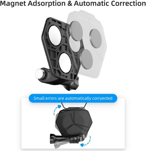 سوريو حامل كاميرا اكشن مغناطيسي، حامل مغناطيسي على الصدر مع حزام للرقبة متوافق مع جوبرو هيرو 11/10/9/8/7/6، جوبرو ماكس، دي جيه اي اوسمو اكشن 3 والمزيد in Kuwait