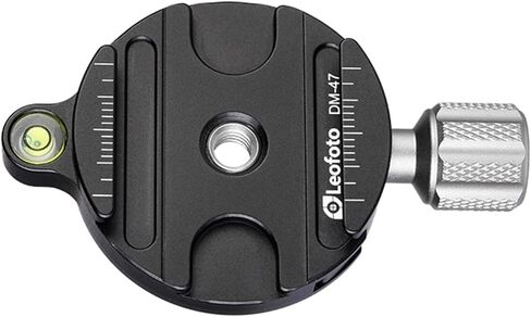 Leofoto DM-47 47mm QR Discal Clamp 3/8" w 1/4" Adapter & Level Arca/RRS Compatible for Tripod Head QR in Saudi Arabia