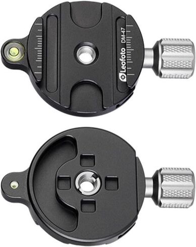 Leofoto DM-47 47mm QR Discal Clamp 3/8" w 1/4" Adapter & Level Arca/RRS Compatible for Tripod Head QR in Saudi Arabia