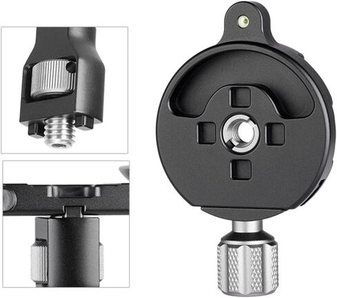 Leofoto DM-47 47mm QR Discal Clamp 3/8" w 1/4" Adapter & Level Arca/RRS Compatible for Tripod Head QR in Saudi Arabia