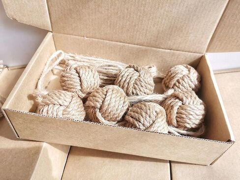 اي ال كيه برو اكليل كرات زخرفية من الجوت الريفي للتعليق على الحائط بنمط بوهو مع شرابات لتزيين المنزل وغرفة المعيشة الساحلية in Kuwait