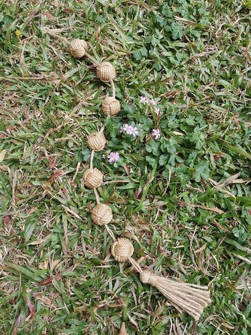 اي ال كيه برو اكليل كرات زخرفية من الجوت الريفي للتعليق على الحائط بنمط بوهو مع شرابات لتزيين المنزل وغرفة المعيشة الساحلية in Kuwait