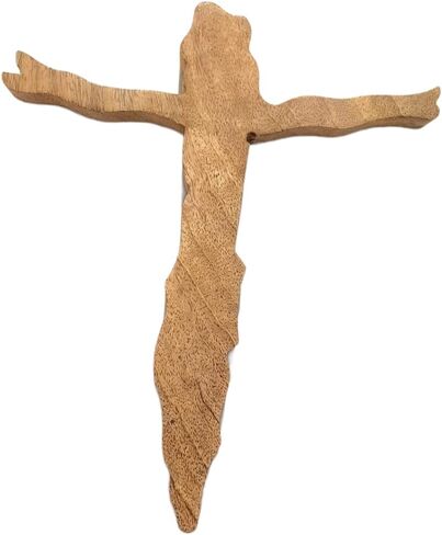 صليب جداري خشبي مصنوع يدويًا باسم يسوع، صلبان كاثوليكية مقدسة عتيقة، لوحة نحت زهور يسوع المسيح، ديكور مصلى للمنزل على شكل صليب كاثوليكي معلق، غرفة المعيشة (12 × 8 بوصة) in Kuwait