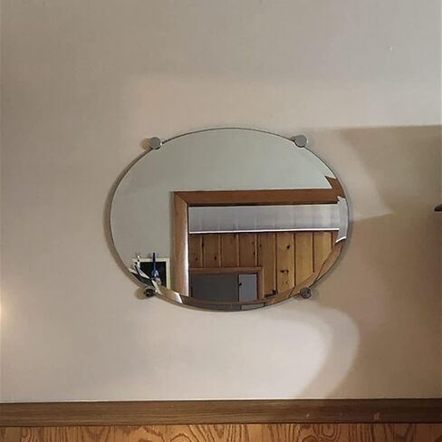 bjsdkff 4 Pcs Mirror Clip, Round Shape Wall-Mounted Mirrors Bracket, Glass Clips Clamps Holder for 5-11mm Thick Mirror Bathroom Mirrors Supporting Sheet Nail Dresser Mirror Fixed Fitting (Black) in Kuwait