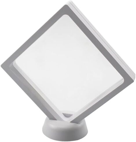 BCLP 4.33" PET Membrane White Floating Frame Display Holder with Stands for Coin Jewelry Medals 3D Display - Set of 3 in Saudi Arabia