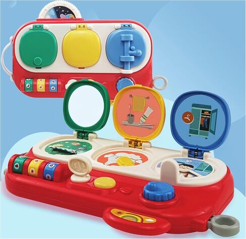 لوحة مشغولة للأطفال الصغار من FBesteam - ألعاب مونتيسوري لعمر 1 2 3 4 سنوات من الأولاد والبنات الحسية، أساسيات السفر بالطائرة للأطفال بعمر 18 شهرًا، تعلم المهارات الحركية الدقيقة، هدايا عيد ميلاد الأطفال الصغار in Kuwait