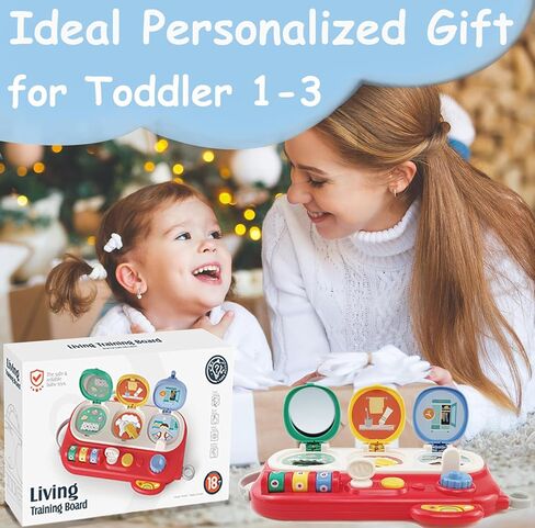 لوحة مشغولة للأطفال الصغار من FBesteam - ألعاب مونتيسوري لعمر 1 2 3 4 سنوات من الأولاد والبنات الحسية، أساسيات السفر بالطائرة للأطفال بعمر 18 شهرًا، تعلم المهارات الحركية الدقيقة، هدايا عيد ميلاد الأطفال الصغار in Kuwait