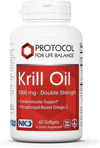 Protocol Krill Oil 1,000mg - Omega-3 - Heart, Brain, and Joint Health - 60 Softgels in Saudi Arabia