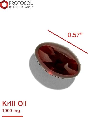 Protocol Krill Oil 1,000mg - Omega-3 - Heart, Brain, and Joint Health - 60 Softgels in Saudi Arabia
