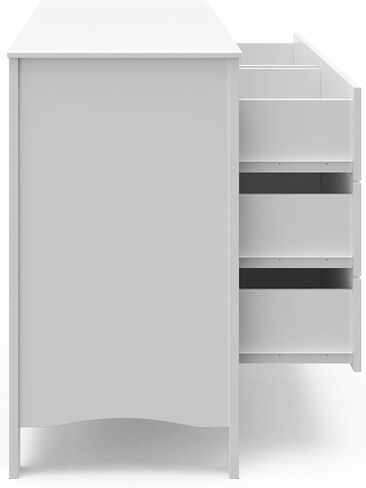 جراكو خزانة بـ3 ادراج مع جزء علوي لتغيير الحفاضات من نوح، خزانة ملابس للاطفال والرضع، تصميم عالمي لغرفة نوم الاطفال، رمادي محبب in Kuwait