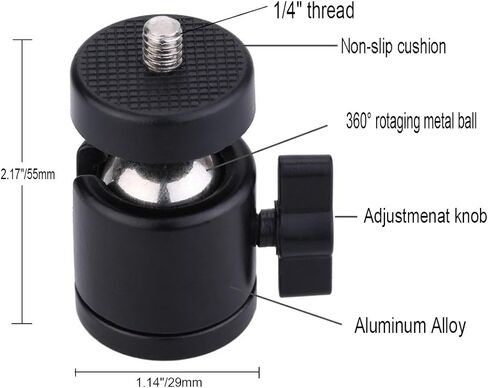 رأس كرة صغيرة من Lunies لهاتف HTC Vive LighProfes Base Station كاميرا HTC 360 درجة محول ثلاثي ثلاثي الكرات حامل كاميرا 1/4 برغي قطعتان in Kuwait