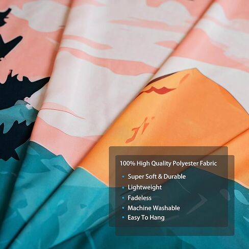 بساط حائط للتعليق على الحائط للغرفة بنمط جبال الغابات من زوين in Kuwait