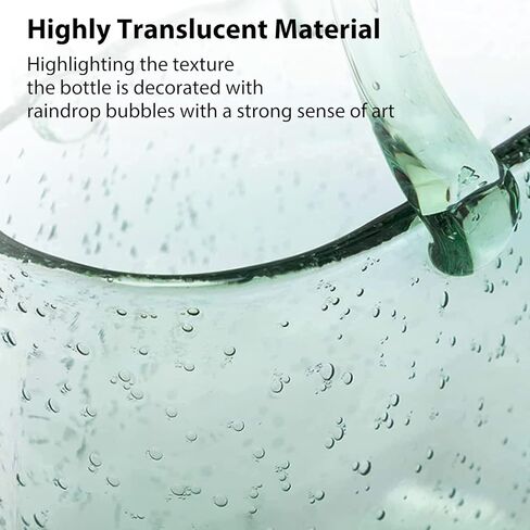 مزهرية حقيبة زجاجية AmaCielo، مزهريات زجاجية وعاء السمك، مزهرية زجاجية شفافة مصنوعة يدويًا على شكل حقيبة يد، مزهرية زجاجية بتصميم فريد مع فقاعات، لتنسيق الزهور، ديكور منزلي لحفلات الزفاف (أخضر فاتح) in Kuwait