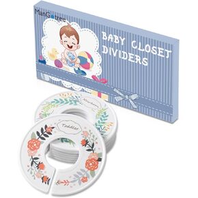 فواصل حجم خزانة الأطفال، مجموعة من 8 فواصل لملابس خزانة الأطفال، فواصل تنظيم مقاسات ملابس الأطفال الصغار (نمط الزهور) in Kuwait