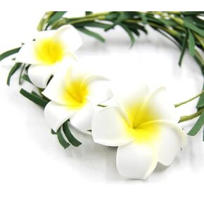 CNFZLIYUER Artificial Plumeria Flower，10 Pcs White Hawaiian Artificial Flower Petals Hawaiian Flower Centerpiece Floating Flowers for Pool, Hair Hat Floral for DIY Crafts Home Beach Wedding Party in Kuwait