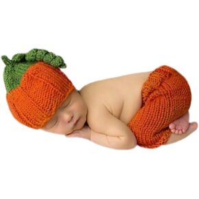 دعائم التصوير الوليد بوي فتاة طفل هالوين صور أبسى لطيف اليقطين الكرتون الكروشيه البلوزات قبعة السراويل الدعائم التصوير in Kuwait