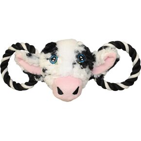 Jolly Pets Jolly Tug-a-Mal Cow Tug/Squeak Toy, Large