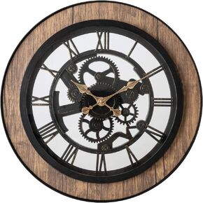 Pacific Bay Bornheim Large Decorative Light-Weight 20-inch Wall Clock Silent, Non-Ticking, 3-D Aluminum Dial, Easy-to-Read Roman Numerals, Quartz Battery Operated, Glass Face Cover in Kuwait