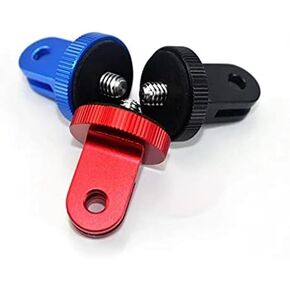 محول حامل ثلاثي القوائم من الالومنيوم، محول تثبيت للكاميرا، محول ثلاثي القوائم 1/4 انش -20 متوافق مع كاميرات جو برو هيرو سوني شاومي واي اي اس جيه كام وغيرها من الملحقات القياسية 1/4 (عبوة من 3 قطع) in Kuwait