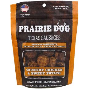 برايري دوج CSWPR16 منتجات الحيوانات الأليفة، دجاج الريف والبطاطا الحلوة، نقانق تكساس، 16 أونصة in Kuwait