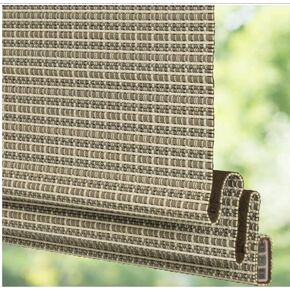 Levolor 24 بوصة × 64 بوصة Greystone Light Filtering Cordless Bamboo Roman Shade in Kuwait