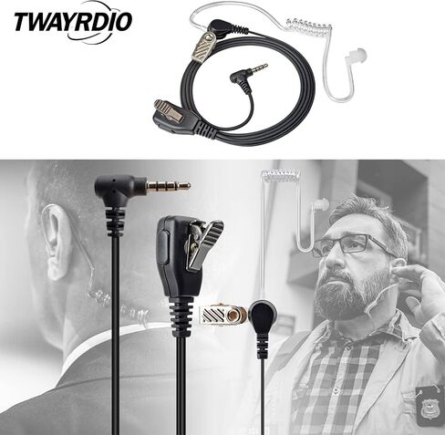 TWAYRDIO Acoustic Air Tube Earpiece Ear Piece for YAESU VX110 VX150 VX1R VX2R VX3R VX5R, Radio Headset with Medium Replacement Earmolds for FT1DR FT2DR FT5DR FT3DR FT70DR FT60R Handheld Transceiver in Saudi Arabia