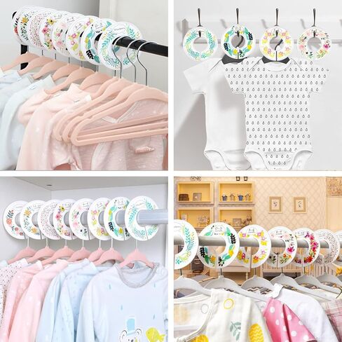 فواصل حجم خزانة الأطفال، مجموعة من 8 فواصل لملابس خزانة الأطفال، فواصل تنظيم مقاسات ملابس الأطفال الصغار (نمط الزهور) in Kuwait