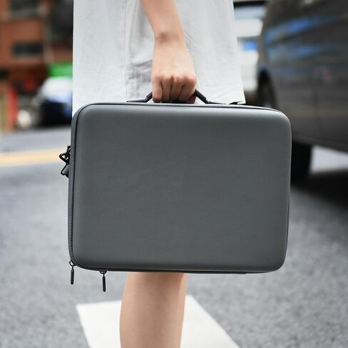 يتيث شنطة حمل لجهاز دي جيه اي اير 3، شنطة كتف محمولة للسفر من جلد البولي يوريثين لطائرات درون دي جيه اي اير 3 فلاي مور كومبو مع وحدة تحكم دي جيه اي ار سي 2 وملحقات اخرى (رمادي) in Kuwait