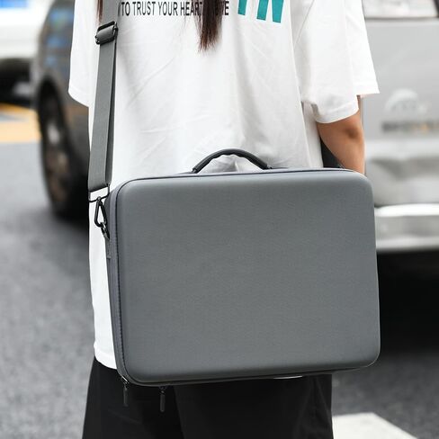 يتيث شنطة حمل لجهاز دي جيه اي اير 3، شنطة كتف محمولة للسفر من جلد البولي يوريثين لطائرات درون دي جيه اي اير 3 فلاي مور كومبو مع وحدة تحكم دي جيه اي ار سي 2 وملحقات اخرى (رمادي) in Kuwait