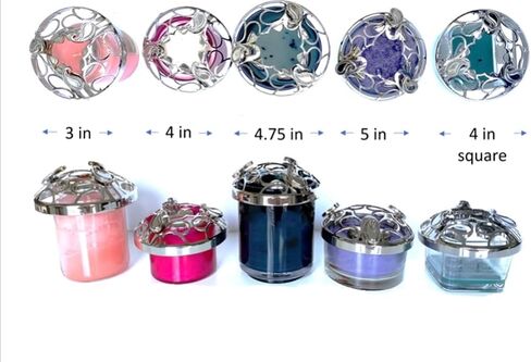Peek Product Designs Adjustable Candle Topper for Jar Candles - Paisley - Candle Cover Shade Sleeves Candle Lid in Saudi Arabia