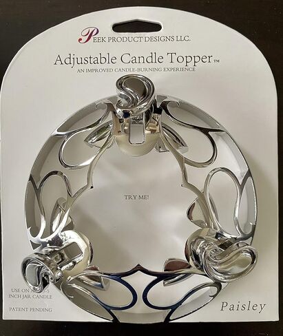 Peek Product Designs Adjustable Candle Topper for Jar Candles - Paisley - Candle Cover Shade Sleeves Candle Lid in Saudi Arabia