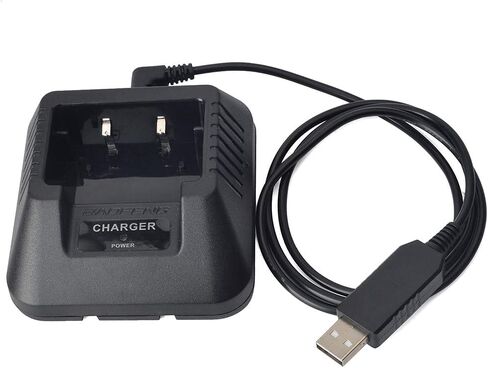 HYS اسلكية تخاطب شاحن USB شاحن بطارية ليثيوم أيون 100 فولت-240 فولت ل Baofeng UV-5R 5RA 5RB 5REPLUS اتجاهين الراديو in Saudi Arabia