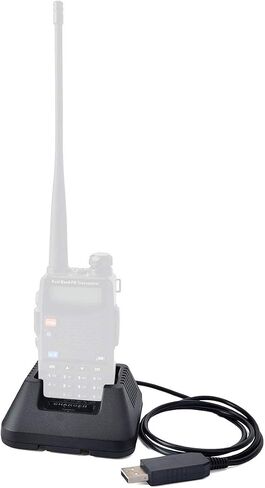 HYS اسلكية تخاطب شاحن USB شاحن بطارية ليثيوم أيون 100 فولت-240 فولت ل Baofeng UV-5R 5RA 5RB 5REPLUS اتجاهين الراديو in Saudi Arabia