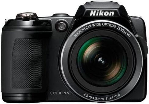 كاميرا نيكون COOLPIX L120 14.1 ميجابكسل رقمية مع عدسة تكبير بصري واسعة الزاوية 21x NIKKOR وشاشة LCD 3 بوصة (أسود) (الطراز القديم) in Saudi Arabia