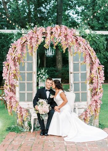 6 قطع من DearHouse صناعية كبيرة من الوستارية الصناعية المزيفة من كرمة راتا للتعليق على شكل إكليل من الحرير وحفلات الزفاف وديكور المنزل (أزرق) in Kuwait