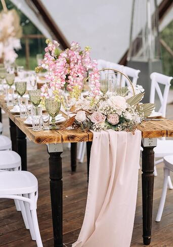 6 قطع من DearHouse صناعية كبيرة من الوستارية الصناعية المزيفة من كرمة راتا للتعليق على شكل إكليل من الحرير وحفلات الزفاف وديكور المنزل (أزرق) in Kuwait