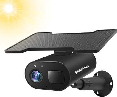 Solar Powered Security Camera,Wireless Security Camera Outdoor ,1080P Solar Rechargeable Battery Power IP Home Cameras,Night Vision, PIR Motion Detection, 2-Way Audio,IP65 Waterproof,Cloud Storage in Kuwait