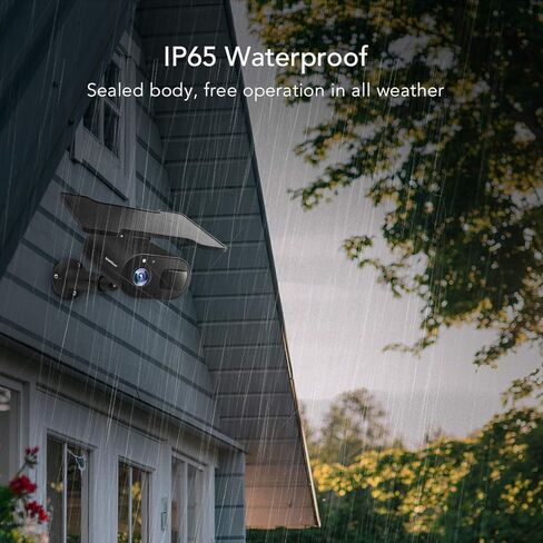 Solar Powered Security Camera,Wireless Security Camera Outdoor ,1080P Solar Rechargeable Battery Power IP Home Cameras,Night Vision, PIR Motion Detection, 2-Way Audio,IP65 Waterproof,Cloud Storage in Kuwait