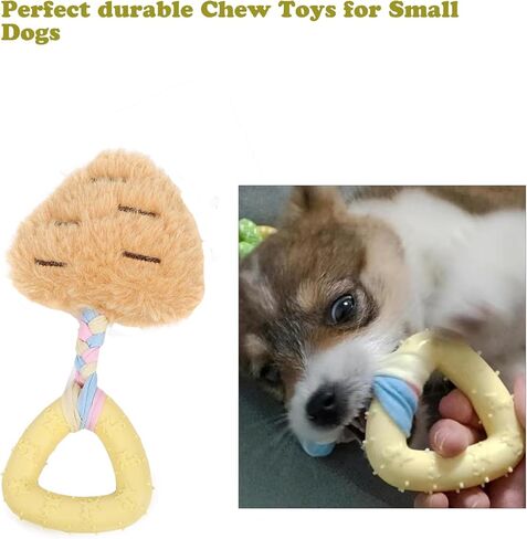 Volacopets Puppy Toys for Teething, Cute Little Puppy chew Toys for Boredom, Dog Squeaky stimulating teether Toy for Small Breed, Interactive Puppy Chewing Toys in Kuwait