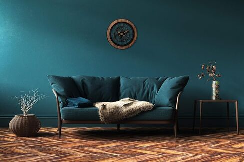 ساعة حائط كبيرة مزخرفة وخفيفة الوزن 20 بوصة من باسيفيك باي بورنهايم صامتة، غير موقوتة من الألومنيوم، قرص ثلاثي الأبعاد، أرقام رومانية سهلة القراءة، تعمل ببطارية كوارتز ، غطاء وجه زجاجي in Kuwait