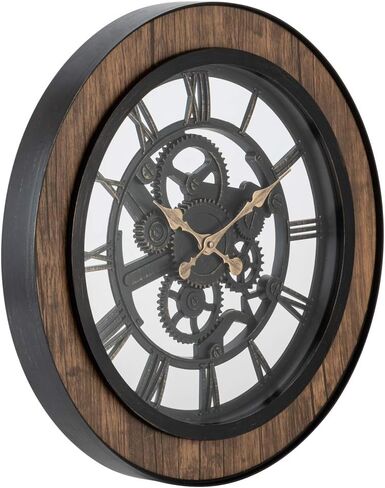 ساعة حائط كبيرة مزخرفة وخفيفة الوزن 20 بوصة من باسيفيك باي بورنهايم صامتة، غير موقوتة من الألومنيوم، قرص ثلاثي الأبعاد، أرقام رومانية سهلة القراءة، تعمل ببطارية كوارتز ، غطاء وجه زجاجي in Kuwait