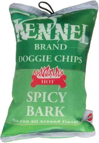 Felix & Fido Potato Chip Bag Funny Dog Toys - Fun Plush Squeaker Food Toy for Small & Medium Dogs-Fetch Anti Anxiety Interactive Squeaky Chew-Large Plush Stuffing Puppy Enrichment Gifts - Lazy Doggies in Saudi Arabia