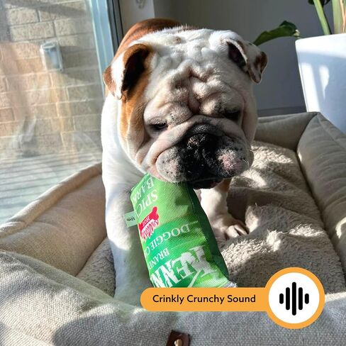 Felix & Fido Potato Chip Bag Funny Dog Toys - Fun Plush Squeaker Food Toy for Small & Medium Dogs-Fetch Anti Anxiety Interactive Squeaky Chew-Large Plush Stuffing Puppy Enrichment Gifts - Lazy Doggies in Saudi Arabia
