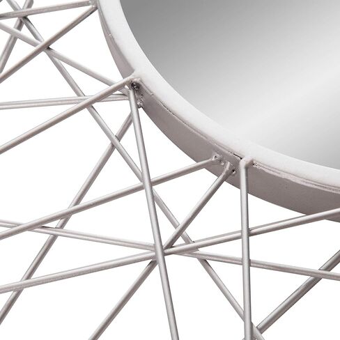 Patton Wall Decor 36" Silver Round Geometric Sunburst Wall Accent Mirror in Kuwait