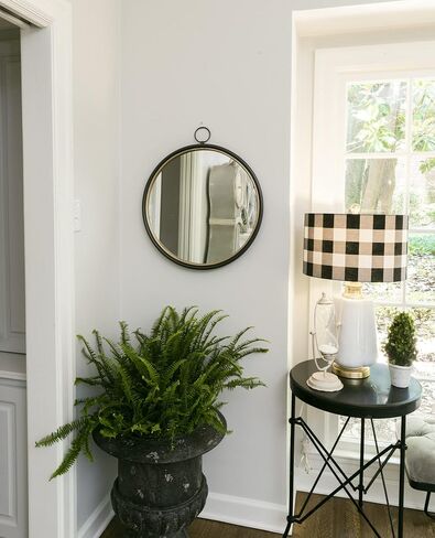 Creative Co-Op Oval Accent Black & Gold Metal Frame Reflective Mirrors, Black in Saudi Arabia