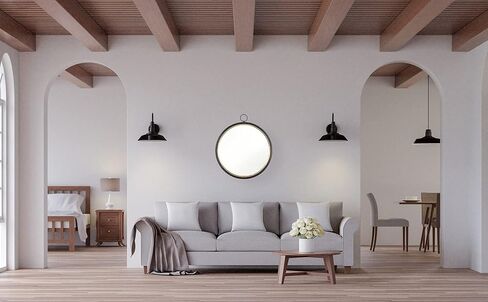 Creative Co-Op Oval Accent Black & Gold Metal Frame Reflective Mirrors, Black in Saudi Arabia