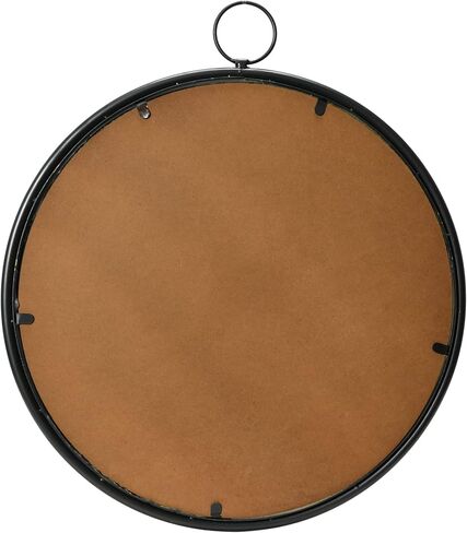 Creative Co-Op Oval Accent Black & Gold Metal Frame Reflective Mirrors, Black in Saudi Arabia