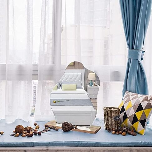 مراة مكياج اكريليك للمكتب مع حامل ديكور جمالي للمكتب - مراة فانيتي بدون اطار لغرفة النوم وغرفة المعيشة وديكور الغرفة in Kuwait