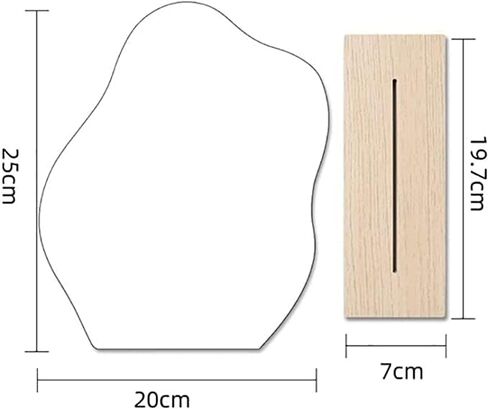 مراة مكياج اكريليك للمكتب مع حامل ديكور جمالي للمكتب - مراة فانيتي بدون اطار لغرفة النوم وغرفة المعيشة وديكور الغرفة in Kuwait